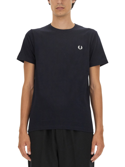 Fred Perry T-shirt With Logo In Blue