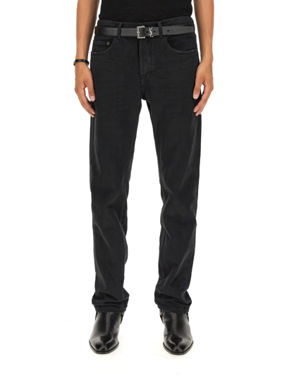 Saint Laurent Jeans In Denim In Black