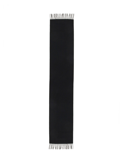 Saint Laurent Cashmere Jacquard Scarf In Black