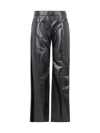 Tom Ford Flared Leather Trousers In Black