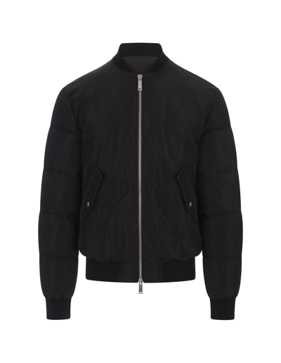 Dsquared2 Icon Puffer Bomber Jacket In In Black