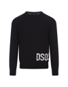 Dsquared2 Dsq2 Black Crewneck Sweater In Nero