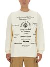 Msgm Logo Crew Neck Sweatshirt In Beige