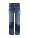 Moncler Genius Patchwork Style Jeans Moncler X Palm Angels In 795
