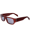 Retrosuperfuture Dnu  Unisex Smile 54mm Sunglasses In Red