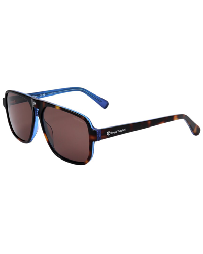 Sergio Tacchini Unisex St5020 57mm Sunglasses In Brown