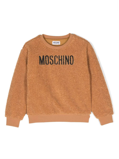 Moschino Kids' Teddy Bear Sweatshirt In Brown