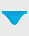 Hom Men's Sea Life Swim Micro Briefs In Turquoise