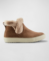 Cougar Duffy Womens Synthetic Faux Fur Trim Ankle Boots In Draft