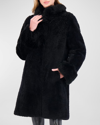 GORSKI SHEARED CASHMERE GOAT FUR JACKET WITH CASHMERE GOAT COLLAR AND CUFFS