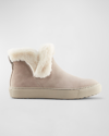 Cougar Duffy Faux Fur Trim Waterproof Bootie In Mushroom