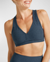 Beyond Yoga Spacedye Lift Your Spirits Active Bra In Nocturnal Navy