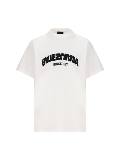 Balenciaga Back Flip Logo T-shirt In White