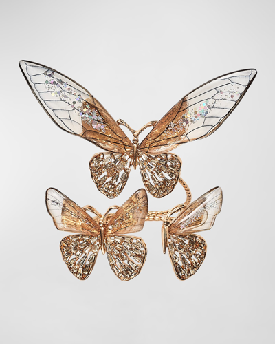 Kim Seybert Flutter Napkin Rings, Set Of 4 In Gold