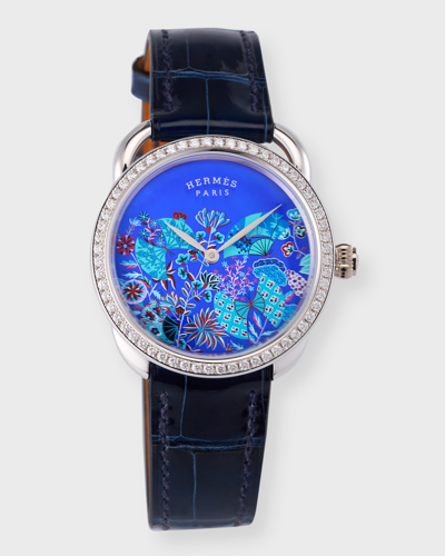 Herms Arceau H Flower Watch, 34 Mm