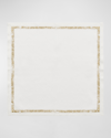 Kim Seybert Impression Napkin In White/gold