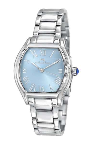 Porsamo Bleu Celine Women's Tonneau Watch, Silver And Blue, 1001cces