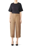SEE BY CHLOÉ ADJUSTABLE BUTTON TROUSERS IN BROWN