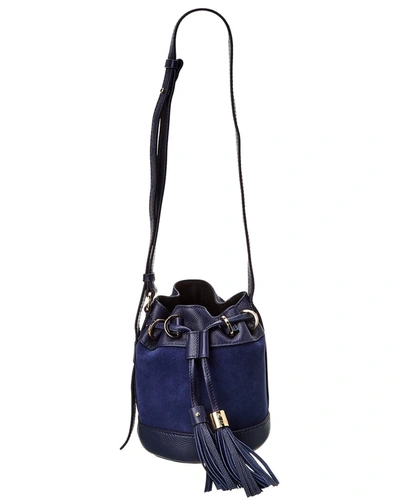 See By Chloé Vicki Small Leather Bucket Bag In Blue