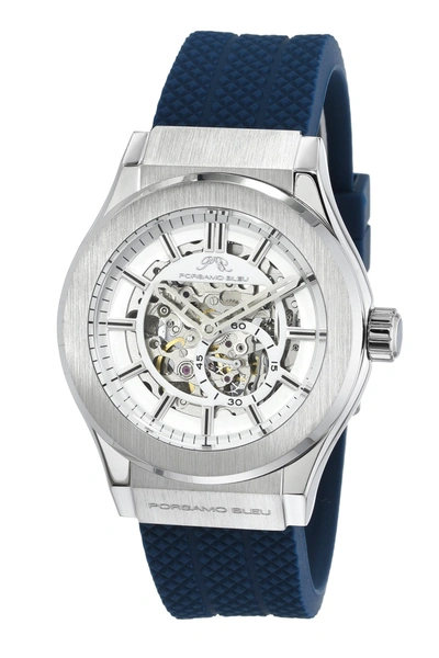 Porsamo Bleu Cruz Automatic Silver Dial Mens Watch 1222acrr In Blue / Silver / Skeleton