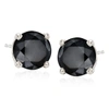 Ross-simons Black Diamond Stud Earrings In 14kt White Gold In Grey