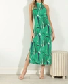 Veronica M Tropicale Twist Swing Dress In Palm Leaf Print In Multi