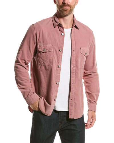 Frame Denim Double Pocket Micro Cord Shirt In Pink
