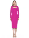 Alexia Admor Tanya Twist Front Cutout Midi Dress In Pink