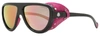 MONCLER UNISEX SHIELD SUNGLASSES ML0089 01Z BLACK/PINK LEATHER 57MM