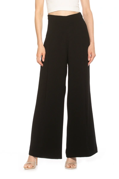 Alexia Admor Elia High Waist Pleat Wide Leg Pants In Black