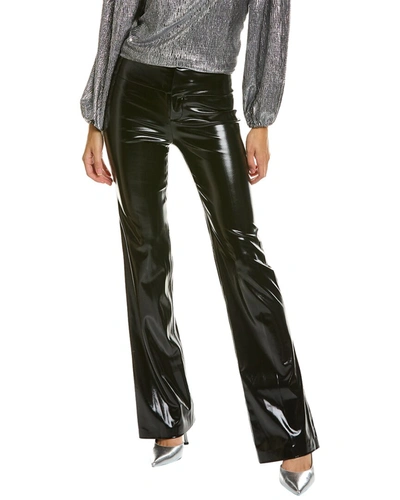 Alice And Olivia Olivia Black Flared Faux Leather Trousers