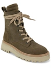 Kenneth Cole New York Radell Womens Suede Lace-up Hiking Boots In Green
