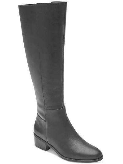 Rockport Evalyn Womens Leather Tall Over-the-knee Boots In Black