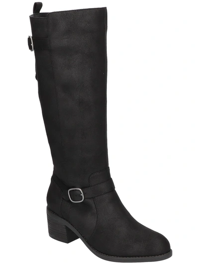 Bella Vita Baina Womens Faux Suede Side Zip Knee-high Boots In Black