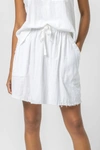 Lilla P Short Skirt With Pockets In White In White