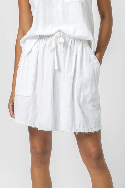 Lilla P Short Skirt With Pockets In White