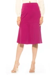 Alexia Admor Ezra Flared Midi Skirt In Magenta