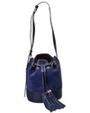 SEE BY CHLOÉ VICKI SUEDE & LEATHER BUCKET BAG