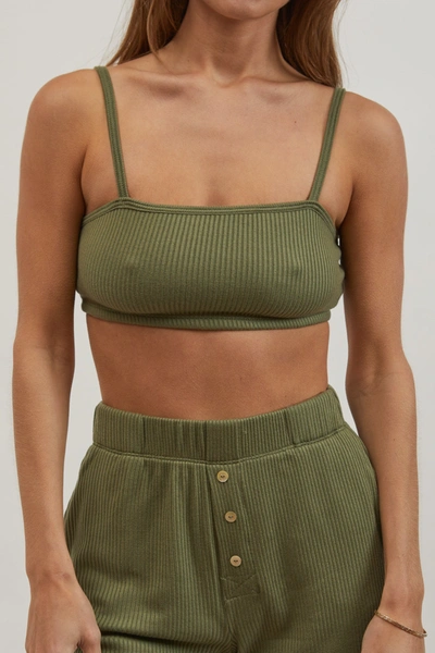 Donni . Butter Bandeau Top In Green