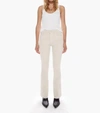 Mother Womens The Patch Pocket Weekender Flared Stretch-denim Blend Jeans Wacky Khaki In Multi