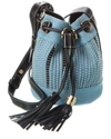 SEE BY CHLOÉ VICKI SMALL CANVAS & LEATHER BUCKET BAG