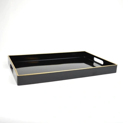 8 Oak Lane Rectangular Tray In Black