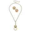 CANVAS STYLE WOMEN'S DEANNA NECKLACE AND LOUISE EARRING SET IN GOLD