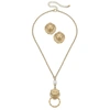 Canvas Style Women's Deanna Necklace And Louise Earring Set In Gold In Gold