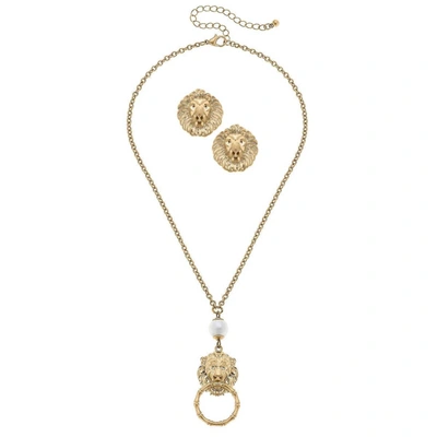 Canvas Style Women's Deanna Necklace And Louise Earring Set In Gold