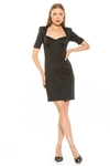 Alexia Admor Micaela Sweetheart Neck Sheath Dress In Black