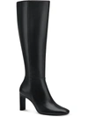 Alfani Deidra Womens Leather Zip Up Knee-high Boots In Black