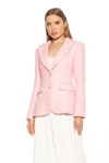 Alexia Admor Raya Classic Tweed Two-button Blazer In Pink