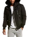 Mackage Nylon Blend Dixon Down Jacket With Real Fur In Black
