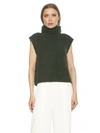 Alexia Admor Jaylani Sleeveless Turtleneck Sweater In Emerald